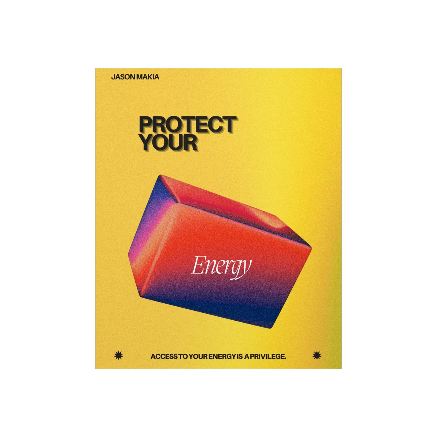 Protect Your Energy Wall Poster, Motivational Art, Protect Your Energy Print,