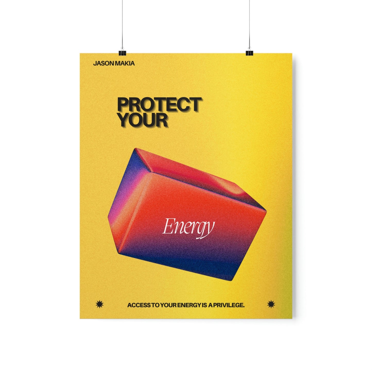 Protect Your Energy Wall Poster, Motivational Art, Protect Your Energy Print,